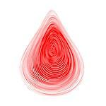 Abstract red blood drop. Vector illustration