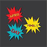 Vector illustration of April Fools Day lettering text for greeting card