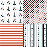 Nautical seamless patterns