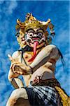 Close-up of an Ogoh-ogoh statue built for the Ngrupuk Parade, which takes place on the eve of Nyepi Day in Ubud in Gianyar, Bali, Indonesia