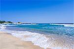 Waves beat on the beach, Uradome beach, Sea of Japan, Tottori, Japan