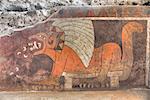 Wall Mural of Jaguar, Palace of Tetitla, Teotihuacan Archaeological Zone, UNESCO World Heritage Site, State of Mexico, Mexico, North America