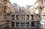 Ornately carved 11th century Chaulukya dynasty Rani ki Vav stepwell, UNESCO World Heritage Site, Patan, Gujarat, India, Asia