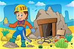 Miner theme image 2 - eps10 vector illustration.