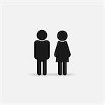 Man and woman restroom concept icon vector