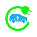 Sign template of car charging station. Vector illustration. Flat design. EPS 10