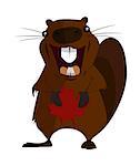 Concept on the day of Canada, Holiday Beaver on isolated background, vector