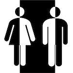 Sign icon male and female toilet. Vector illustration.