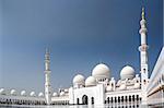 Exterior view to Sheikh Zayed Mosque in Abu-Dhabi, UAE