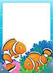 Clownfish topic frame 1 - eps10 vector illustration.