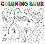 Coloring book clownfish topic 2 - eps10 vector illustration.