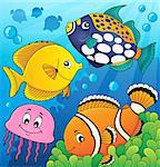 Coral reef fish theme image 9 - eps10 vector illustration.