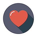 Heart. Flat vector icon for mobile and web applications. Vector illustration.