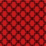 Bright red floral antique ornament on the dark background, seamless vector as a fabric texture