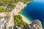 Elevated view over Nugal Beach near Makarska, Croatia, Europe