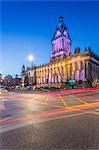 View of Leeds Town Hall at Christmas, Leeds, Yorkshire, England, United Kingdom, Europe