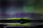 Aurora Borealis, Qualerallit glacier, Narsaq, Vestgronland, Greenland