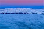 mountain landscape in winter. Fagaras Mountains, Romania