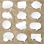 Speech Bubble Collection With Gradient Mesh, Vector Illustration