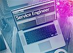 Service Engineer - Your Next Job, Apply Today. Hiring Concept. 3D Render.