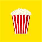 Vector popcorn illustration. Cinema concept. Popcorn with soda pop