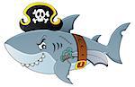 Pirate shark topic image 4 - eps10 vector illustration.