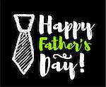 Happy father's day lettering congratulations. Vector illustration