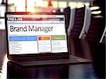 Brand Manager - Your Next Job, Apply Today. Jobs Concept. 3D Rendering.