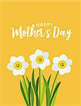Happy Mother's day greeting card with Flowers background. Vector Illustration EPS10