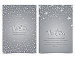 Vector illustration of stars on a grey background. Night sky. Cheerful party and celebration