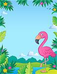 Flamingo topic image 2 - eps10 vector illustration.