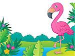 Flamingo topic image 3 - eps10 vector illustration.