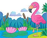 Flamingo topic image 5 - eps10 vector illustration.
