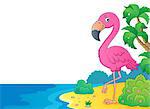 Flamingo topic image 6 - eps10 vector illustration.