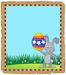 Parchment with Easter bunny topic 3 - eps10 vector illustration.