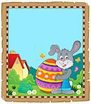 Parchment with Easter bunny topic 6 - eps10 vector illustration.