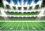 American Football Stadium Arena. Vector Illustration.