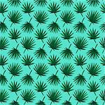 Palm Leaf Seamless Pattern. Raster Illustration of Summer Tropical Background.