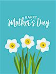 Happy Mother's day greeting card with Flowers background. Vector Illustration EPS10