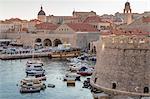 View from the Ploce Gate over the old town of Dubrovnik, UNESCO World Heritage Site, Croatia, Europe