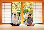 Japanese women at a temple