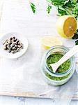 Salsa verde, capers, lemons