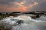 Sunset at Laguna beach, Bali, Indonesia, Southeast Asia, Asia