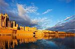 Old town buildings near La Seu Cathedral, Palma de Mallorca, Majorca, Balearic Islands, Spain, Mediterranean, Europe