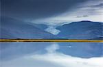 Glacier over tranquil, placid ocean, Vatnajokull, Iceland