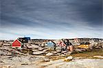 Craggy, remote, vibrant fishing village, Kalaallisut, Greenland