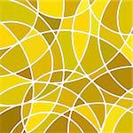 abstract vector stained-glass mosaic background - yellow and brown