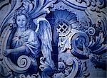 PORTUGUESE AZULEJOS BLUE AND WHITE HAND PAINTED CERAMIC TILES 18 CENTURY NORTHERN PORTUGAL