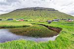 Village of Kollafjorour, Torshavn Municipality, Streymoy Island, Faroe Islands, Denmark, Europe
