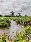 Windmills in Zaanse Schans, Zaandam, North Holland, The Netherlands, Europe